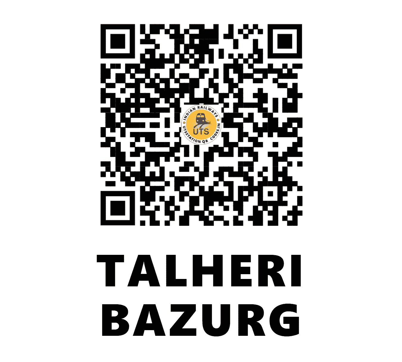 UTS QR Code for TALHERI BAZURG - THJ (NR - UTTAR PRADESH)